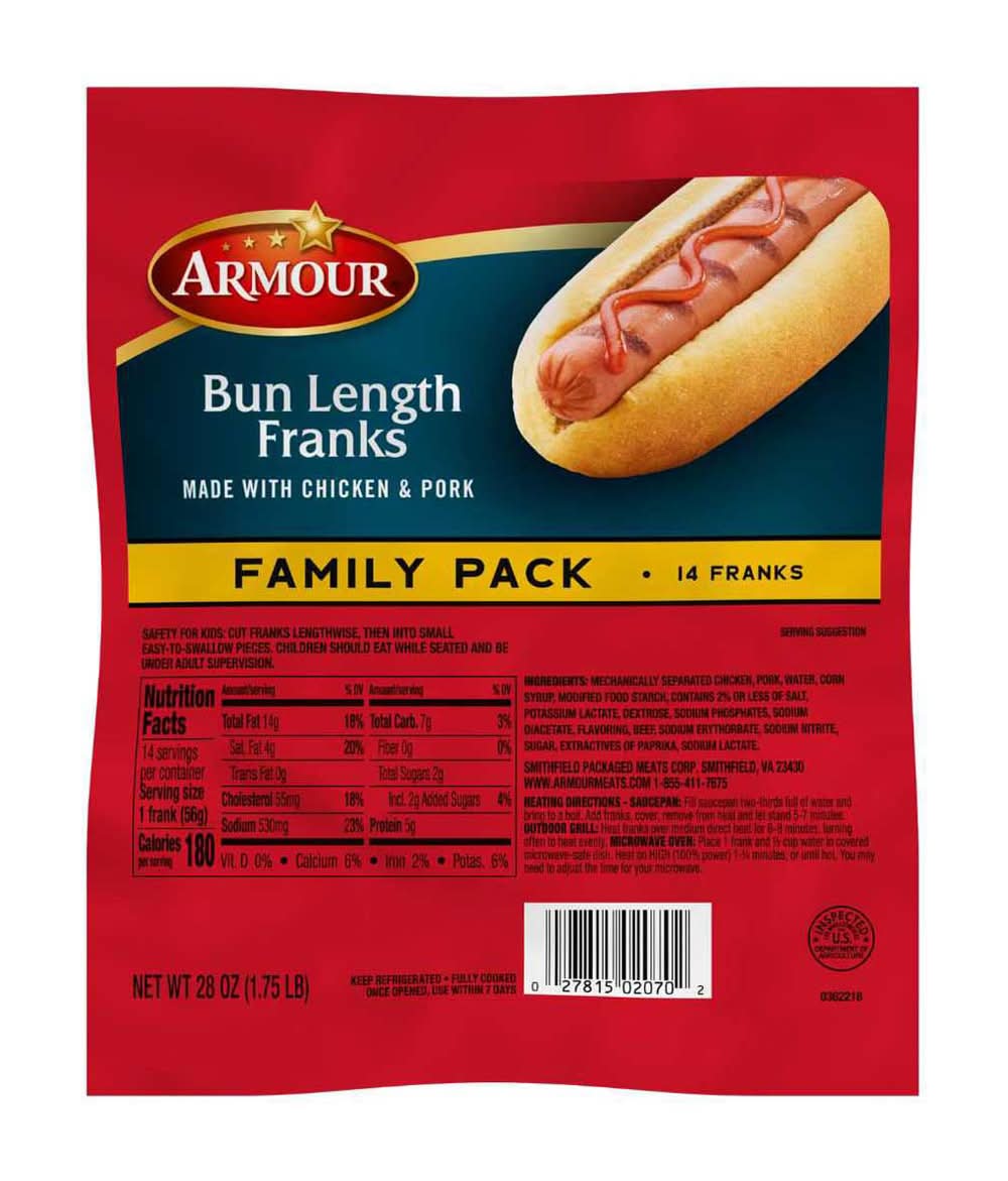 Armour Bun Length Franks Family Pack 14 Ct