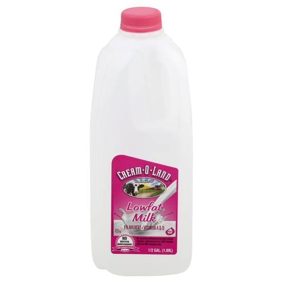 Cream-O-Land Lowfat Milk 1% Milkfat (1/2 gal)