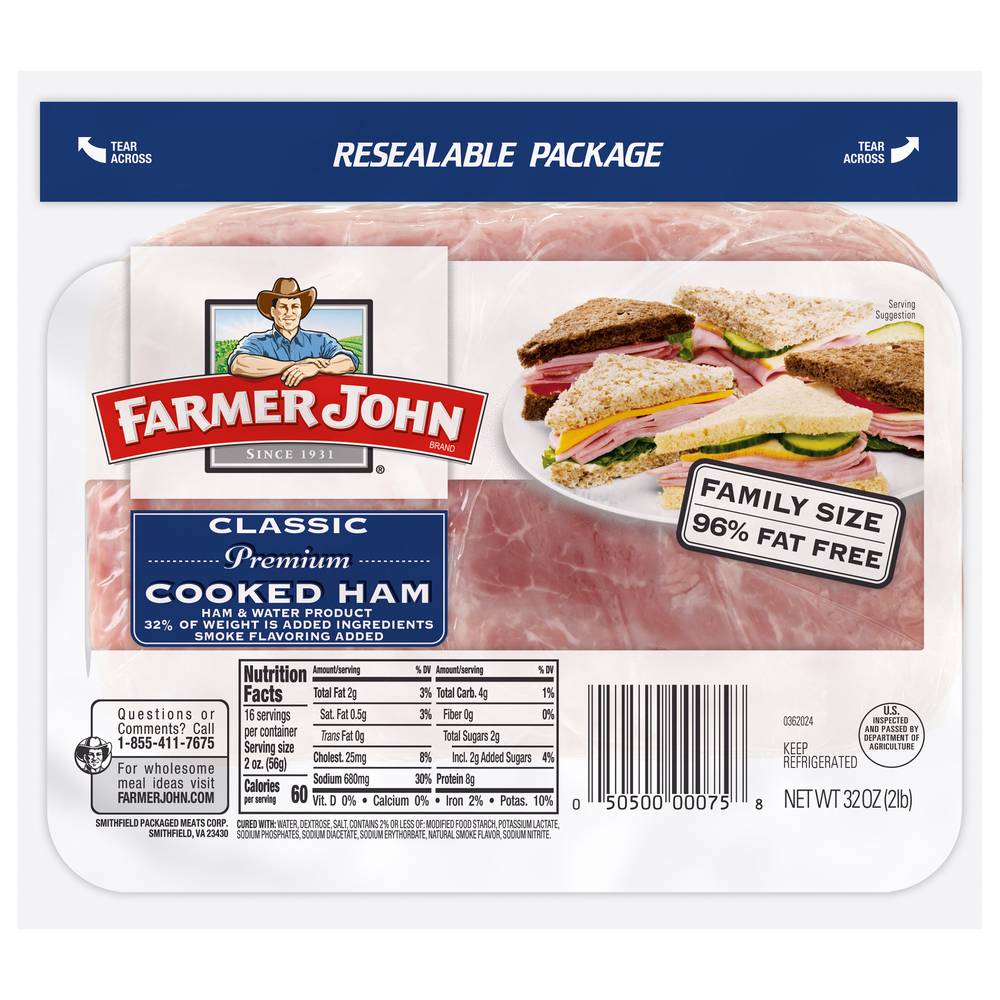 Farmer John Classic Premium Cooked Ham