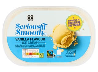 Co-op Vanilla Flavour Ice Cream 900ml