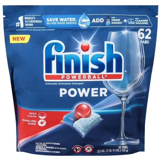Finish Powerball Power Automatic Dishwasher Detergent (62 ct)