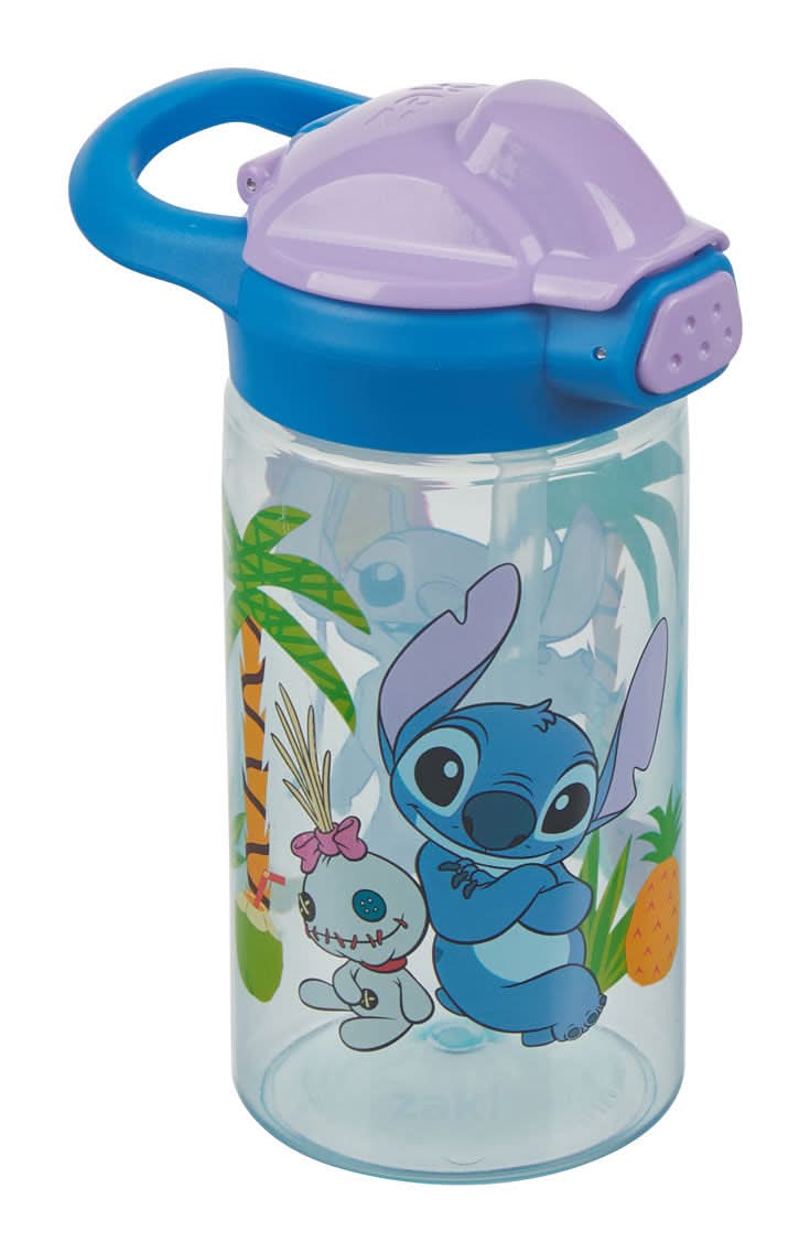 Zak! Kids Character Plastic Water Bottle With Flip Straw Lid 16 Oz 4 Assorted Styles