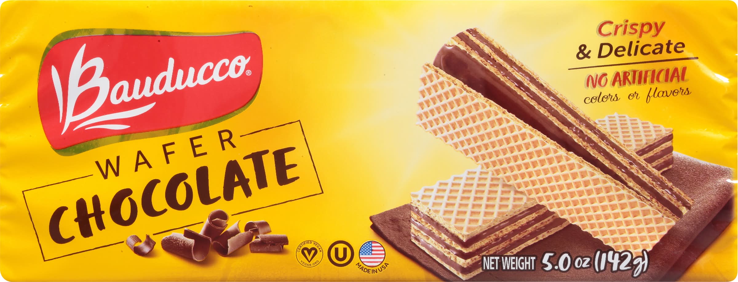 Bauducco Crispy & Delicate Wafers, Chocolate (5 oz)