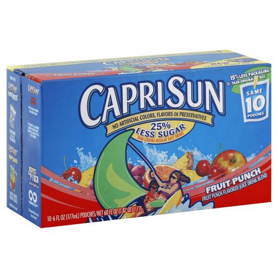Order Capri Sun Fruit Punch Naturally Flavored Juice Drink Blend (10 ct) food online from Rite Aid store, Shawnee on bringmethat.com