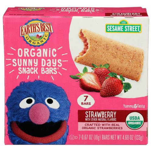 Earth's Best Organic Sunny Days Snack Bars Strawberry 8 Pack