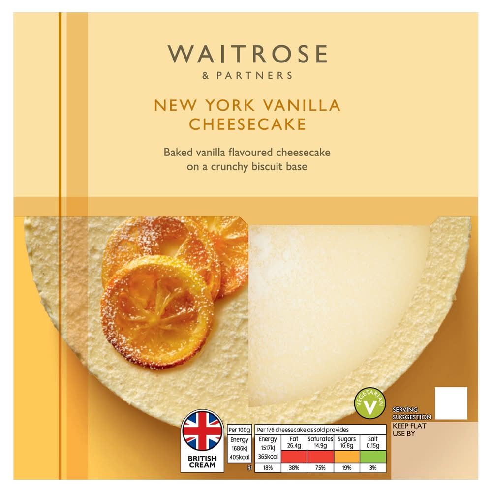 Waitrose & Partners & Partners New York Vanilla Cheesecake 540g