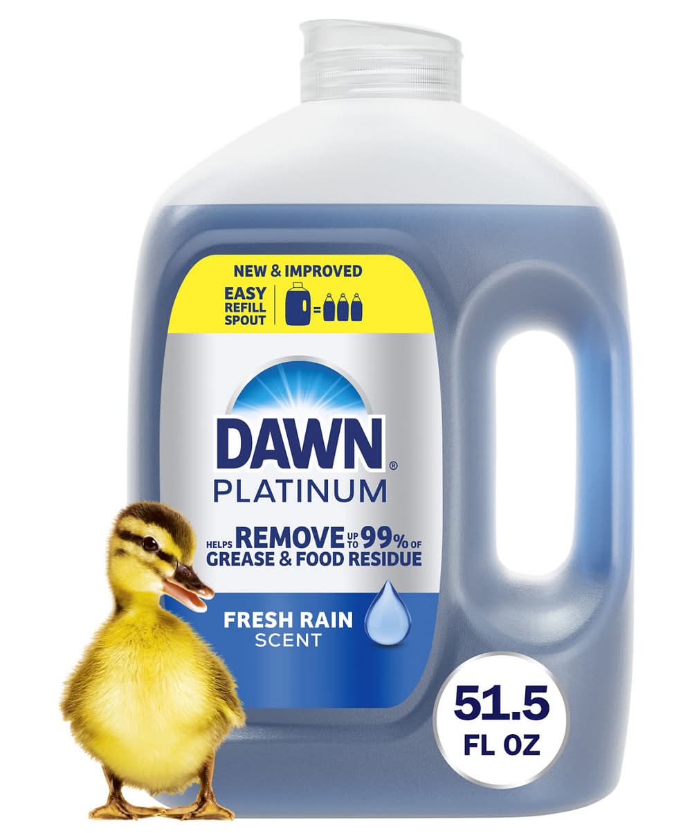 Dawn Platinum Dishwashing Soap Liquid, Fresh Rain (54.8 fl oz)