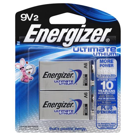 Energizer Ult Lit 9v (2 batteries)