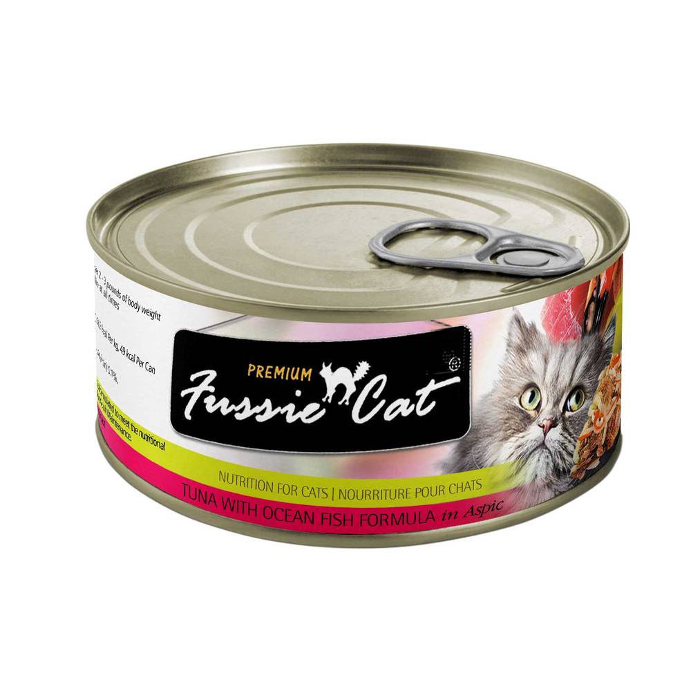 Fussie Cat Premium Grain-Free Tuna and Chicken Liver Canned Cat Food, 2.82 Ounces