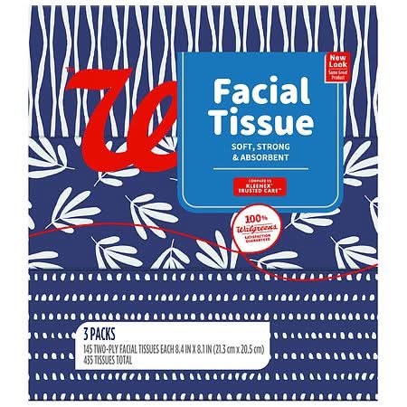 Complete Home Facial Tissue Flat Box, 8.4x8.1 in (3 ct)