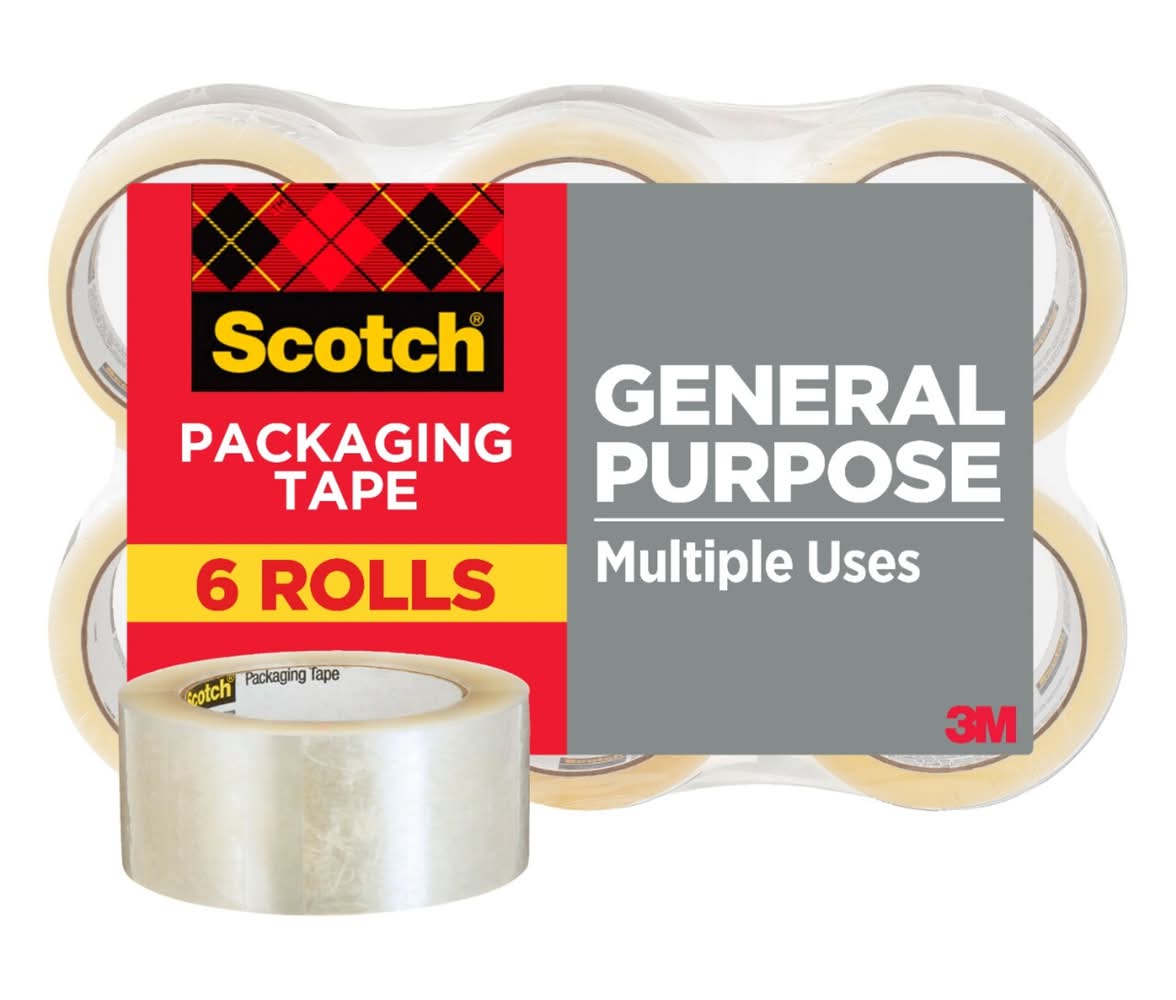 Scotch 6 -Pack 1.88-in x 54.6-yd Shipping Packaging Tape Packaging tape