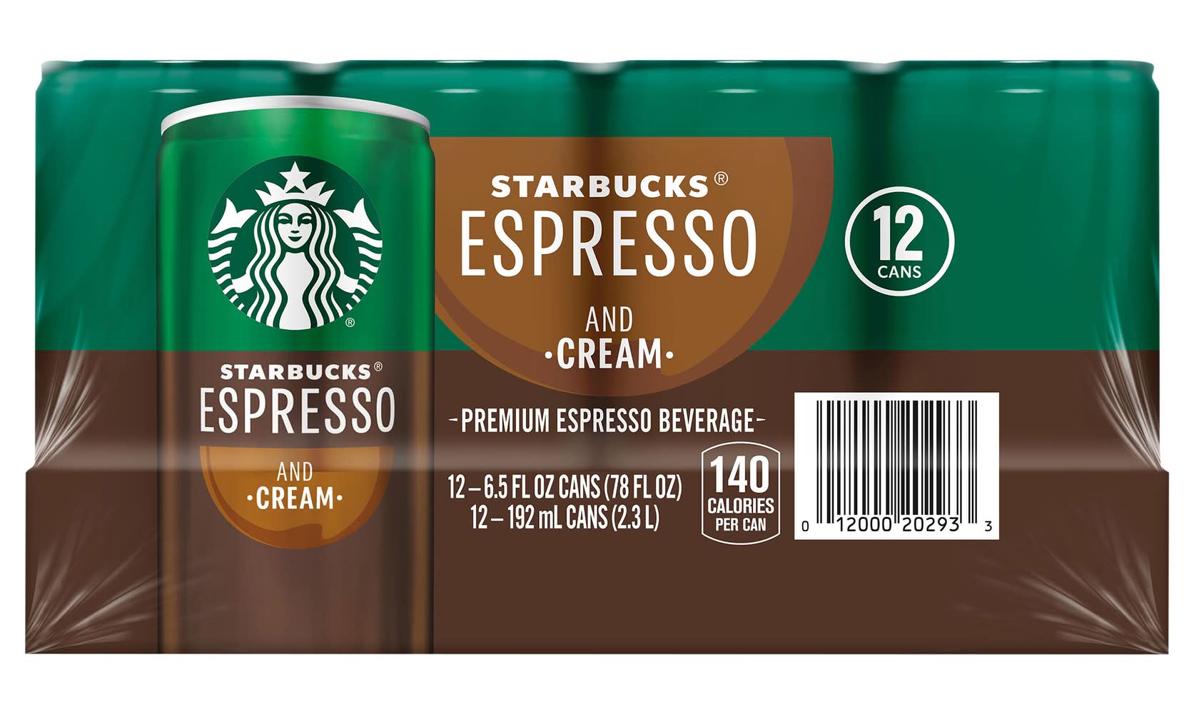 Starbucks Premium Espresso & Cream Beverage (12 x 6.5 fl oz)