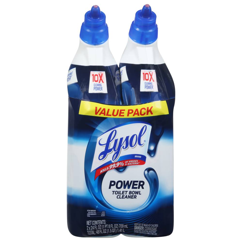 Lysol Value pack Power Toilet Bowl Cleaner (48 fl oz, 2 ct)