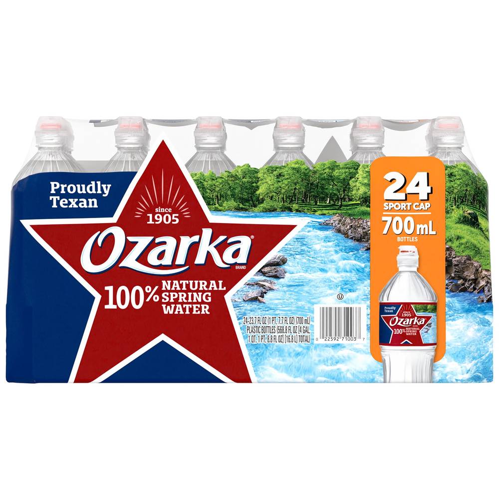Ozarka Spring Water, Sport Top, 23.7 fl oz, 24 count
