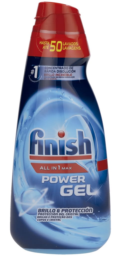 Finish - Detergente lÃquido máquina lavar loiça gel tudo em 1 regular, 1 l