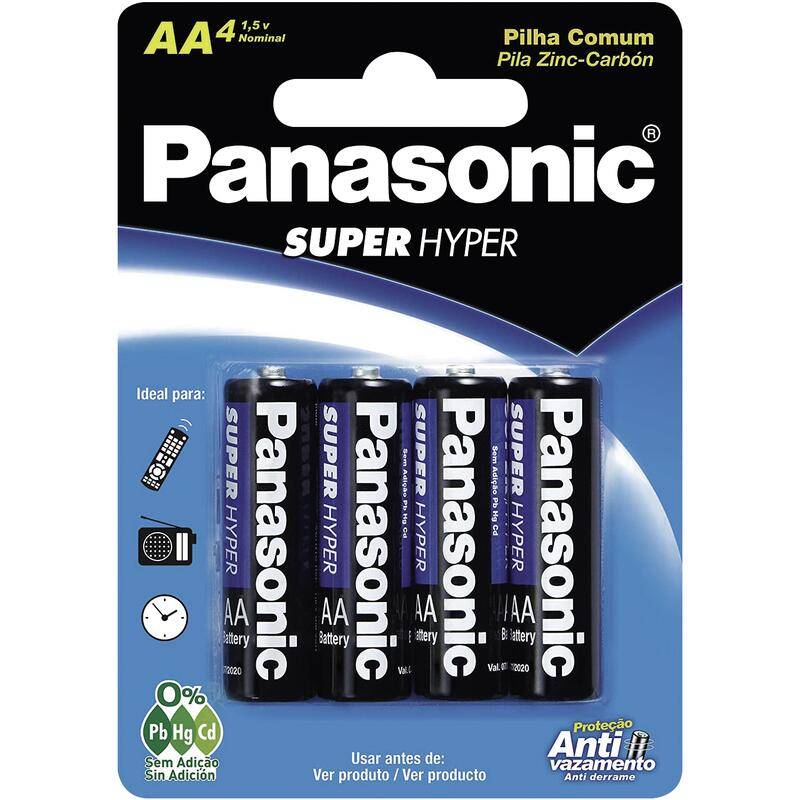 Panasonic pilha comum superhyper aa (4 un)