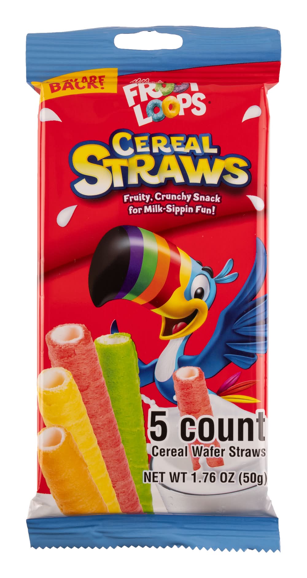 Galerie Cereal Wafer Straws, Froot Loops (1.76 oz, 5 ct)