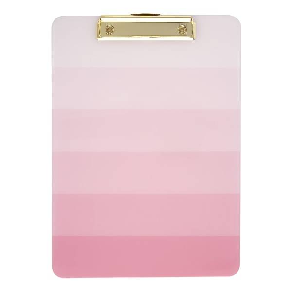 Office Depot Brand Fashion Clipboard 9" X 12-1/2", Pink Ombre