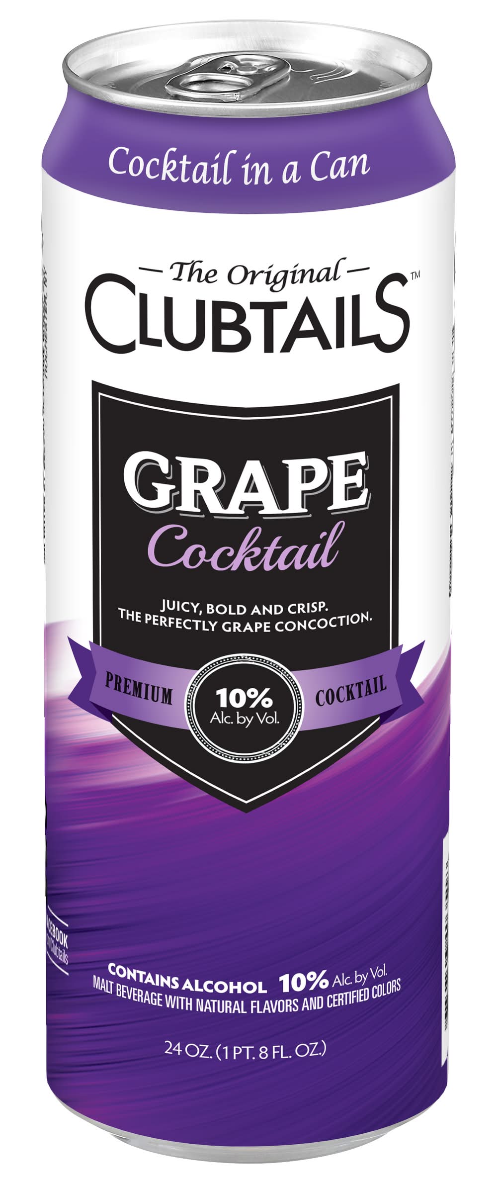 Clubtails The Original Premium Malt Beverage Cocktail, Grape (24 oz)