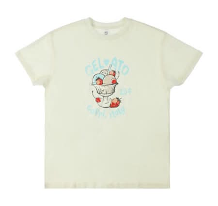 Gelato Graphic Tee Large Cream