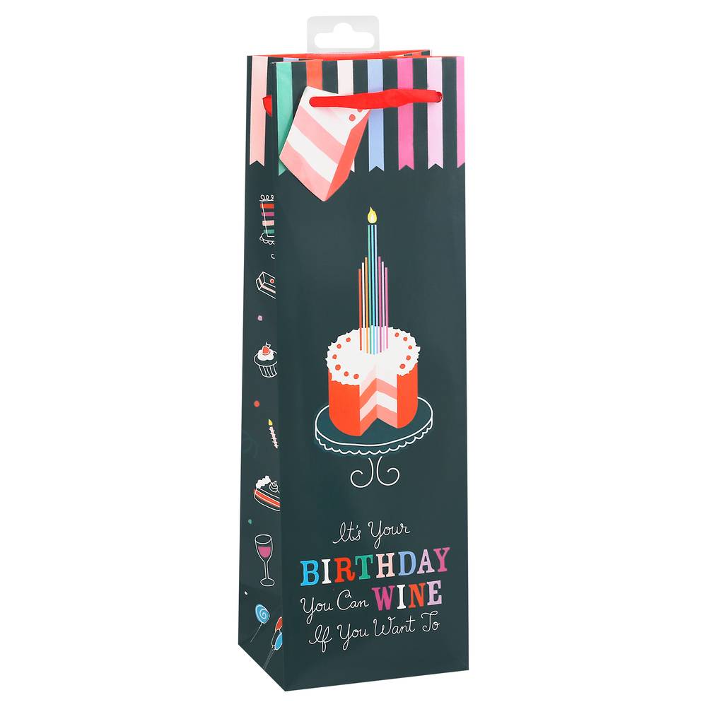 Cakewalk Wine Birthday Paper Bag (1 paper bag)