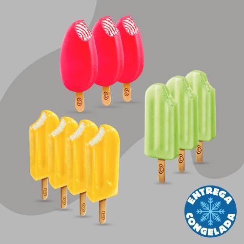 3 Paletas Frutos Rojos + 4 Chemisse + 3 Solero Citrus