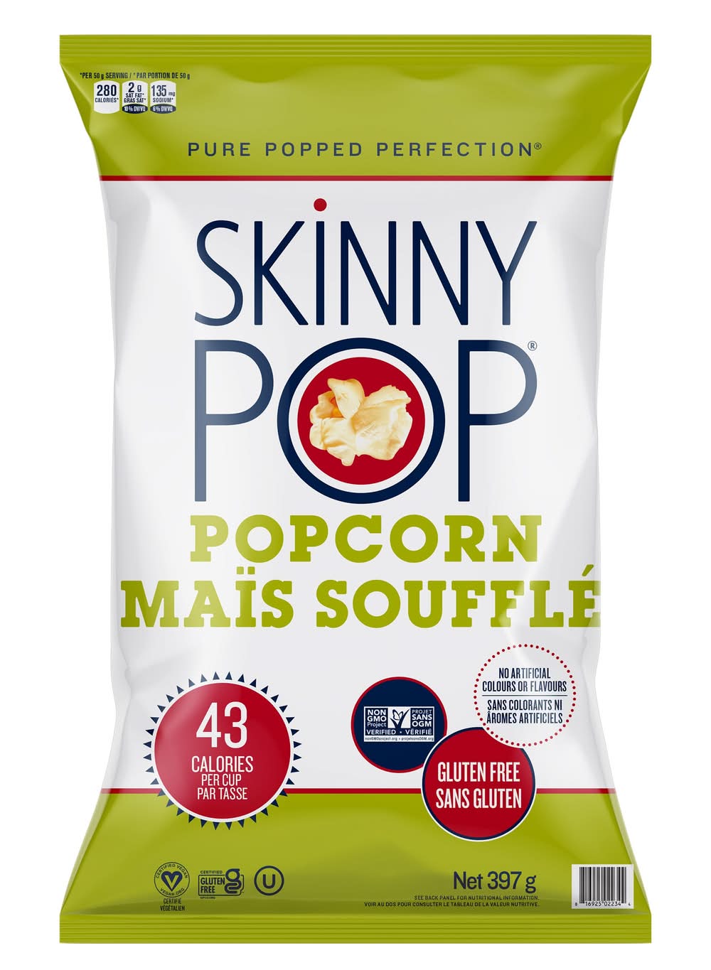 Skinnypop - Maïs Soufflé, 397 G / Skinnypop - Popcorn, 397 G