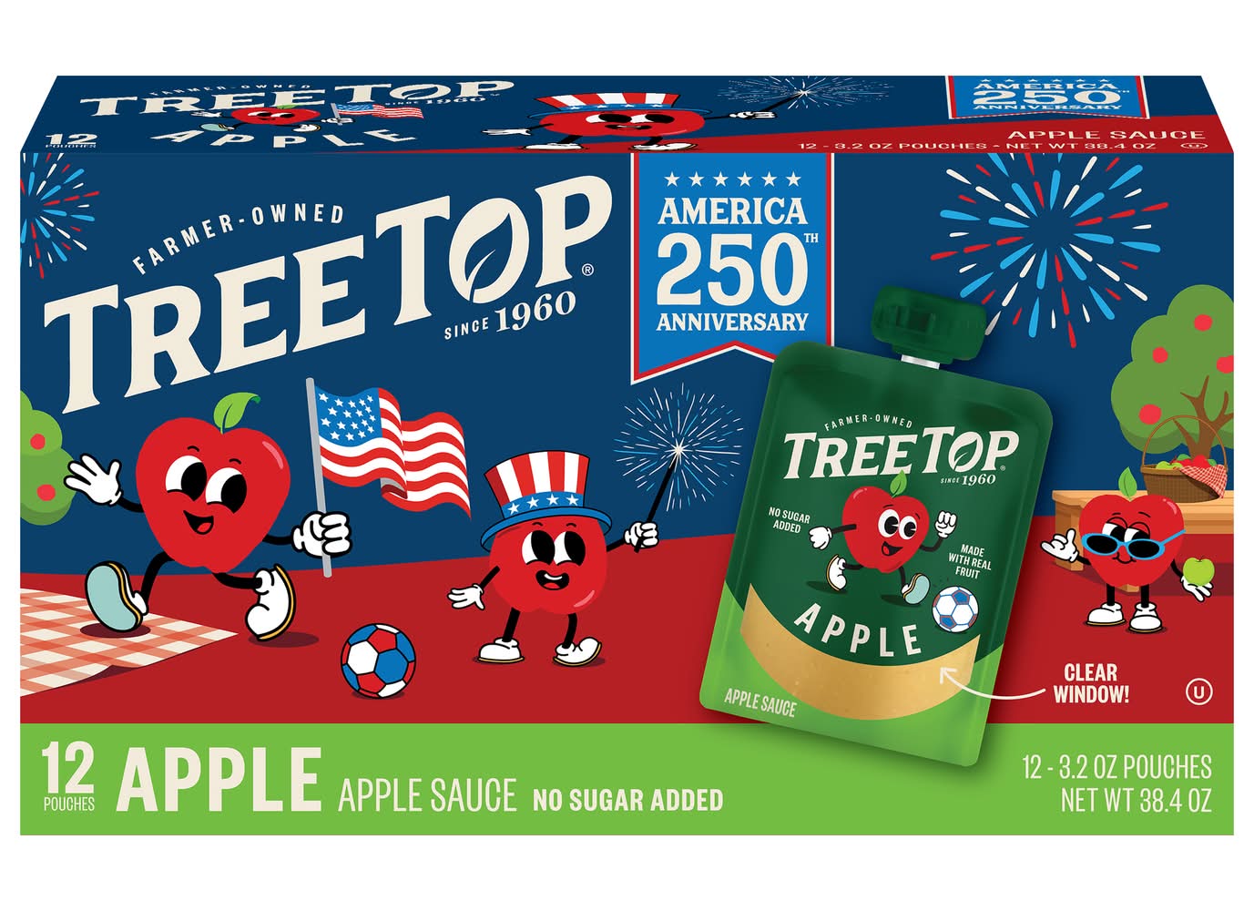 Tree Top Applesauce Pouches, Apple (12 x 3.2 oz)