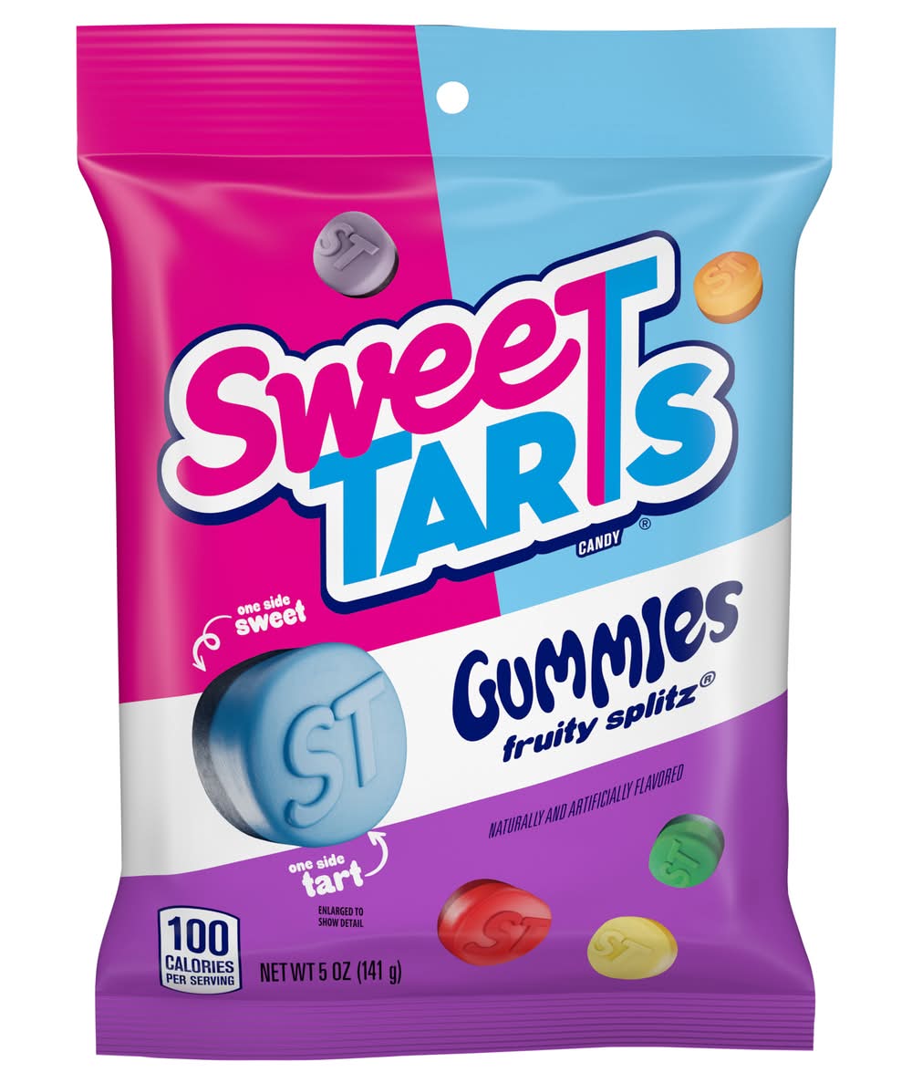 SweeTARTS New Fruity Splitz Gummies Candy (5 oz)