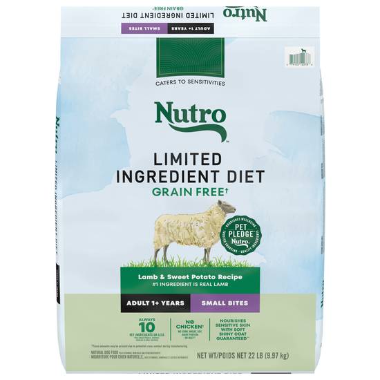Nutro Adult 1+ Years Limited Ingredient Diet Grain-Free Natural Lamb & Sweet Potato Recipe Dog Food
