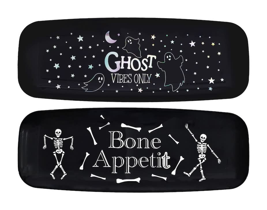 Assorted Designs Halloween Themed Decal Platter