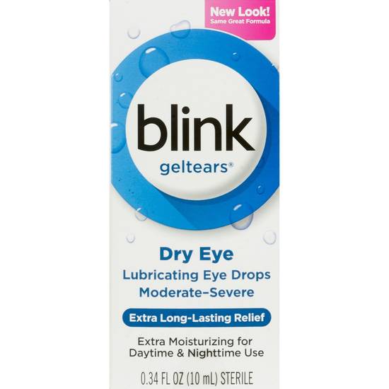 Blink Gel Tears Moderate-Severe Dry Eye Lubricating Eye Drops 