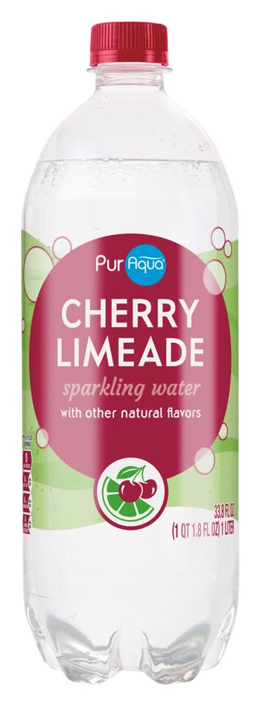 PurAqua Sparkling Water, Cherry Limeade (33.8 fl oz)