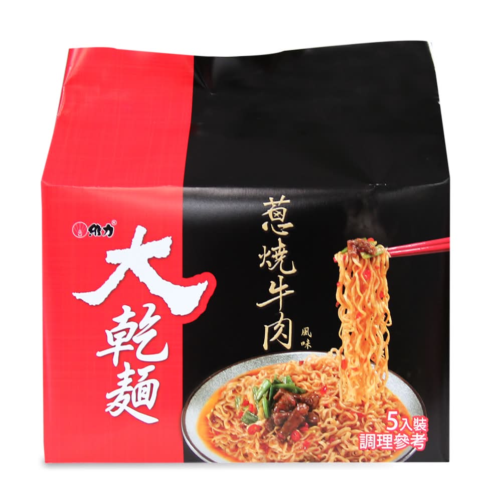 維力 大乾麵 - 蔥燒牛肉風味 (95 g x 5)