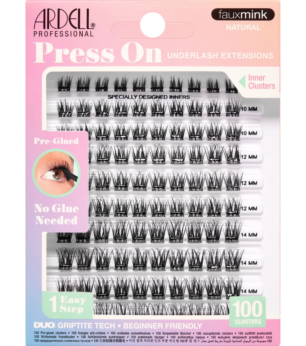 Ardell Press-On Pre-Glued Faux Mink Underlash Extensions Eyelashes (100 ct)