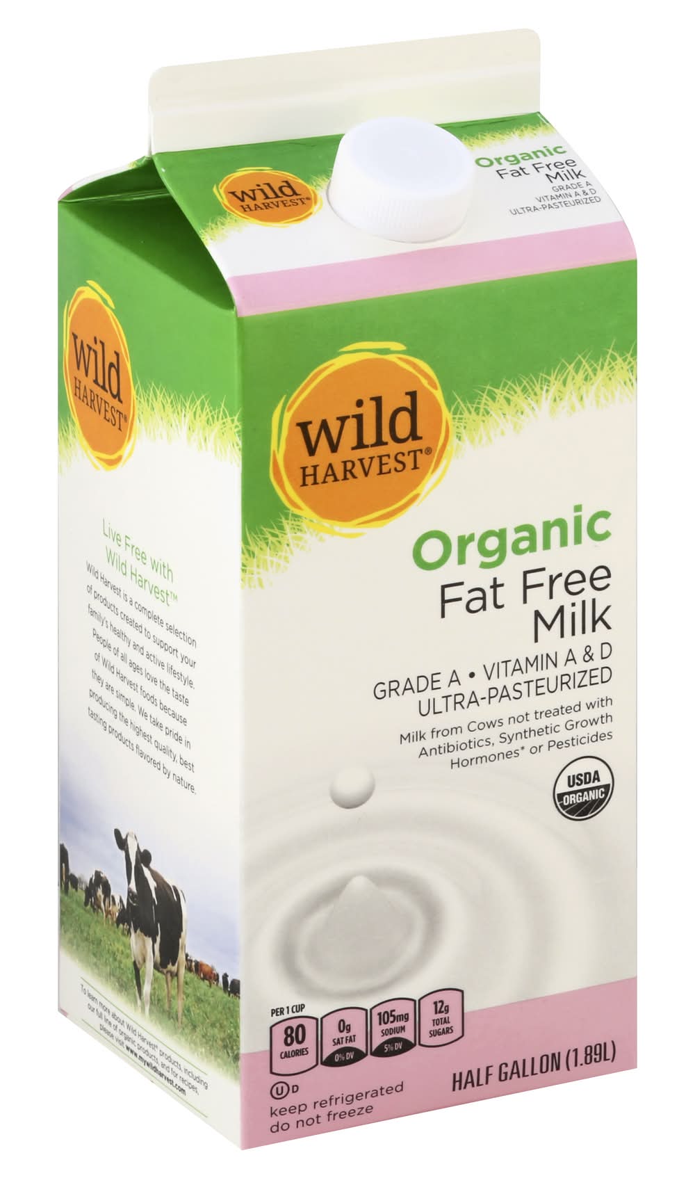 Wild Harvest Organic Fat Free Milk (4.17 lbs)