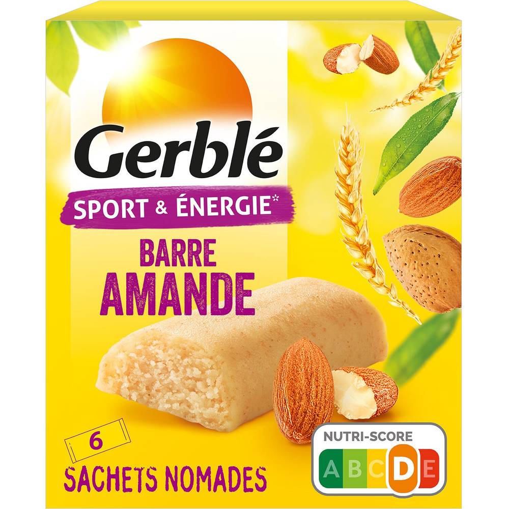 Gerblé - Barres diététiques amande (6 pièces)