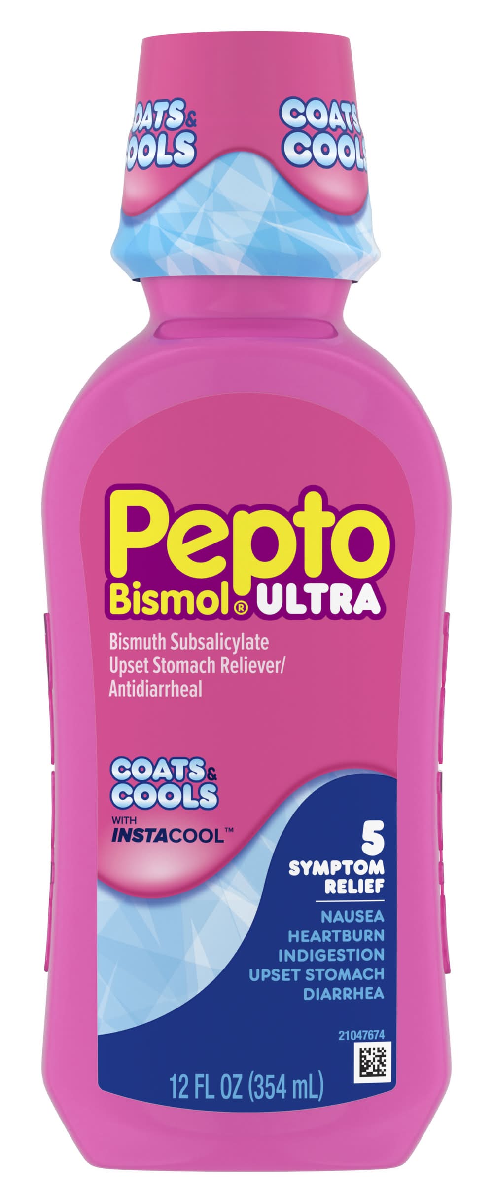 Pepto-Bismol Ultra 5 Symptom Relief Upset Stomach Reliever (12 fl oz)