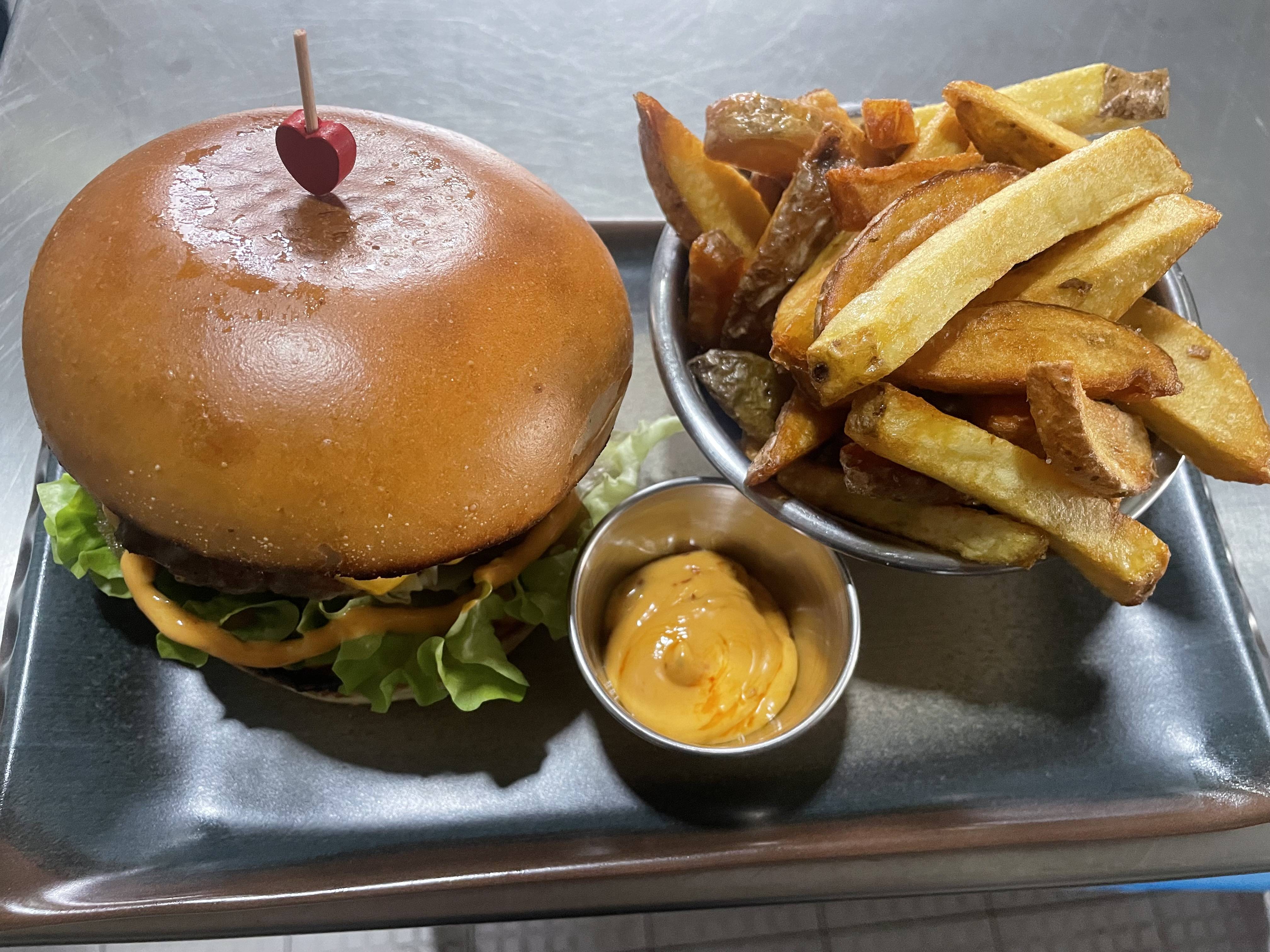 Menu burger américain steak maison