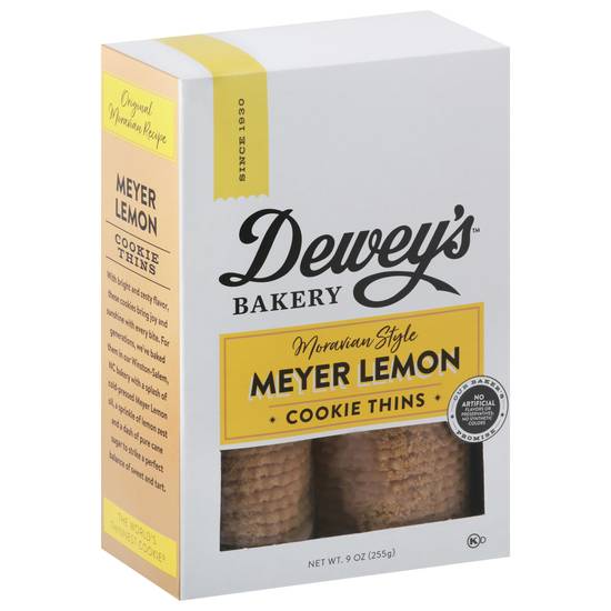 Dewey's Bakery Moravian Style Meyer Lemon Cookie Thins