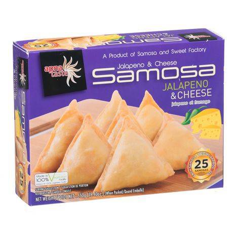 Jalapeno & cheese samosa (550 g) - apna taste jalapeno cheese samosa (550 g)