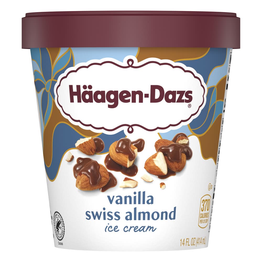 Häagen-Dazs Ice Cream, Vanilla-Swiss Almond (14 fl oz)