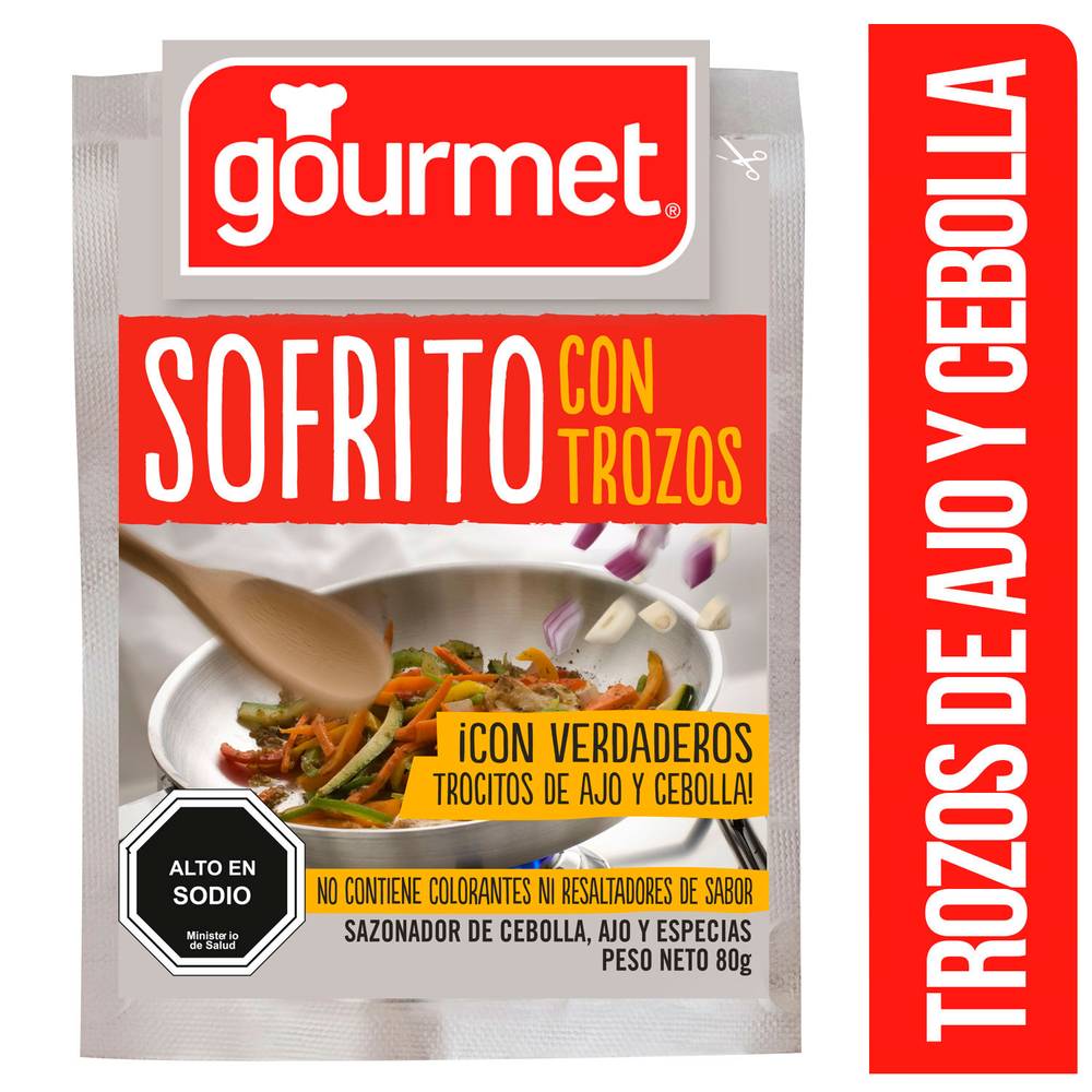 Gourmet sofrito trozos de ajo, cebolla y especias (sobre 80 g)