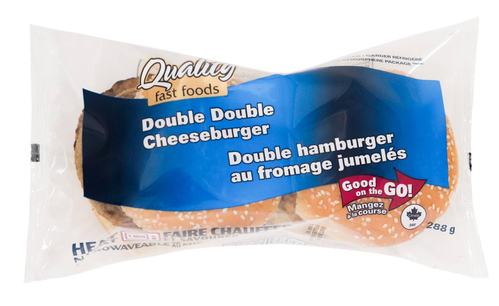 Quality Fast Food Double Double Cheeseburger (288g)