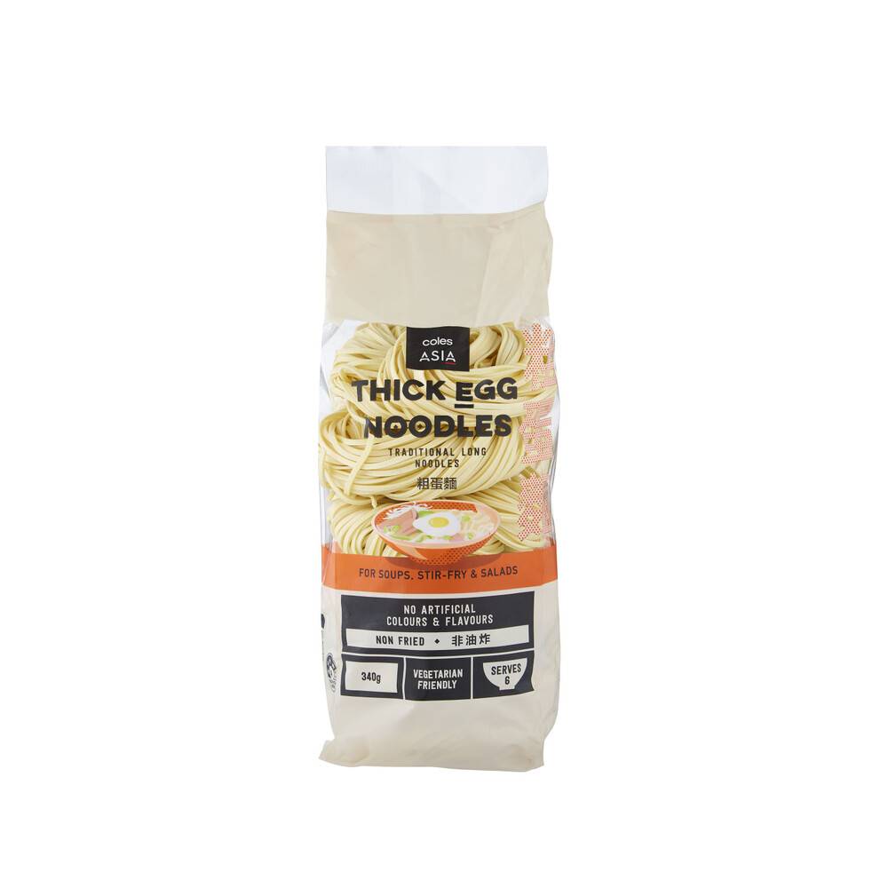 Coles Asia Thick Egg Noodles (340g)