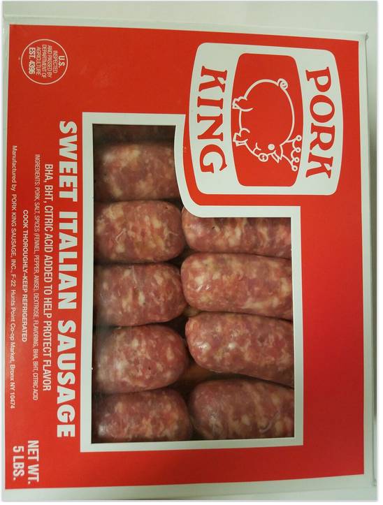 Pork King - Sweet Italian Link Sausage - 5 lbs (10 Units per Case)