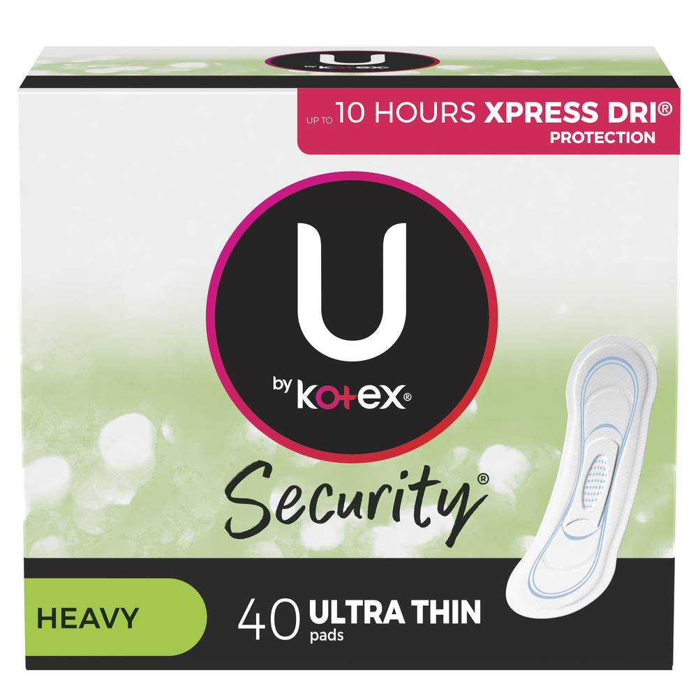 U by Kotex Security Heavy Ultra Thin Pads (9.6 oz, 40 ct)
