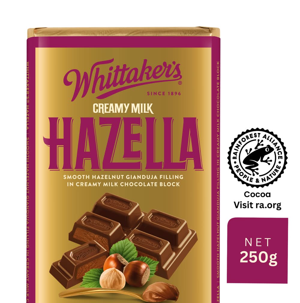 Whittaker's Creamy Milk Chocolate Block, Hazella (250g)
