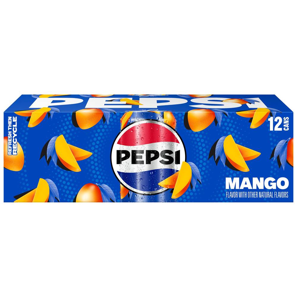 Pepsi Cola Soda (12 ct, 12 fl oz) (mango)