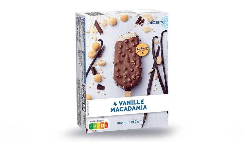 4 bâtonnets vanille-macadamia